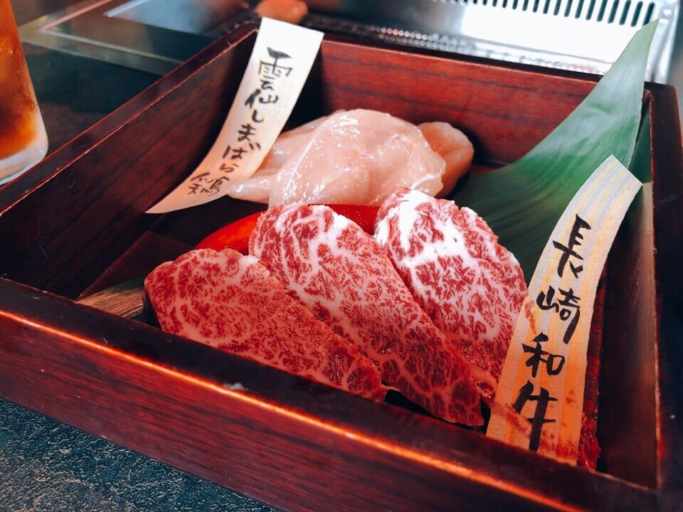 やきにく倶楽部松ランチ長崎和牛と雲仙しまばら鶏
