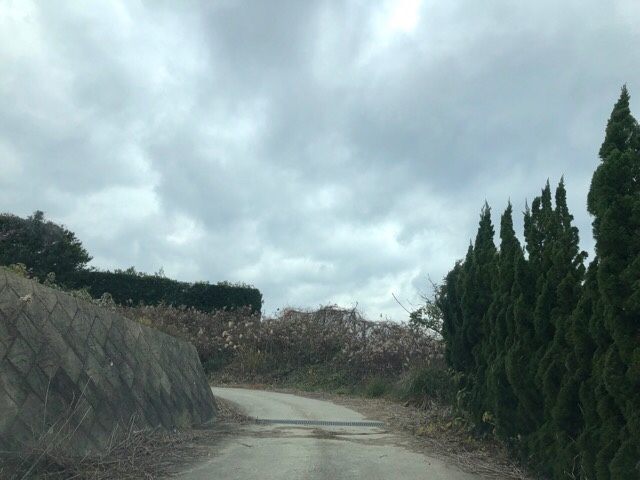 駐車場の通り道が狭い!対向車に注意してください